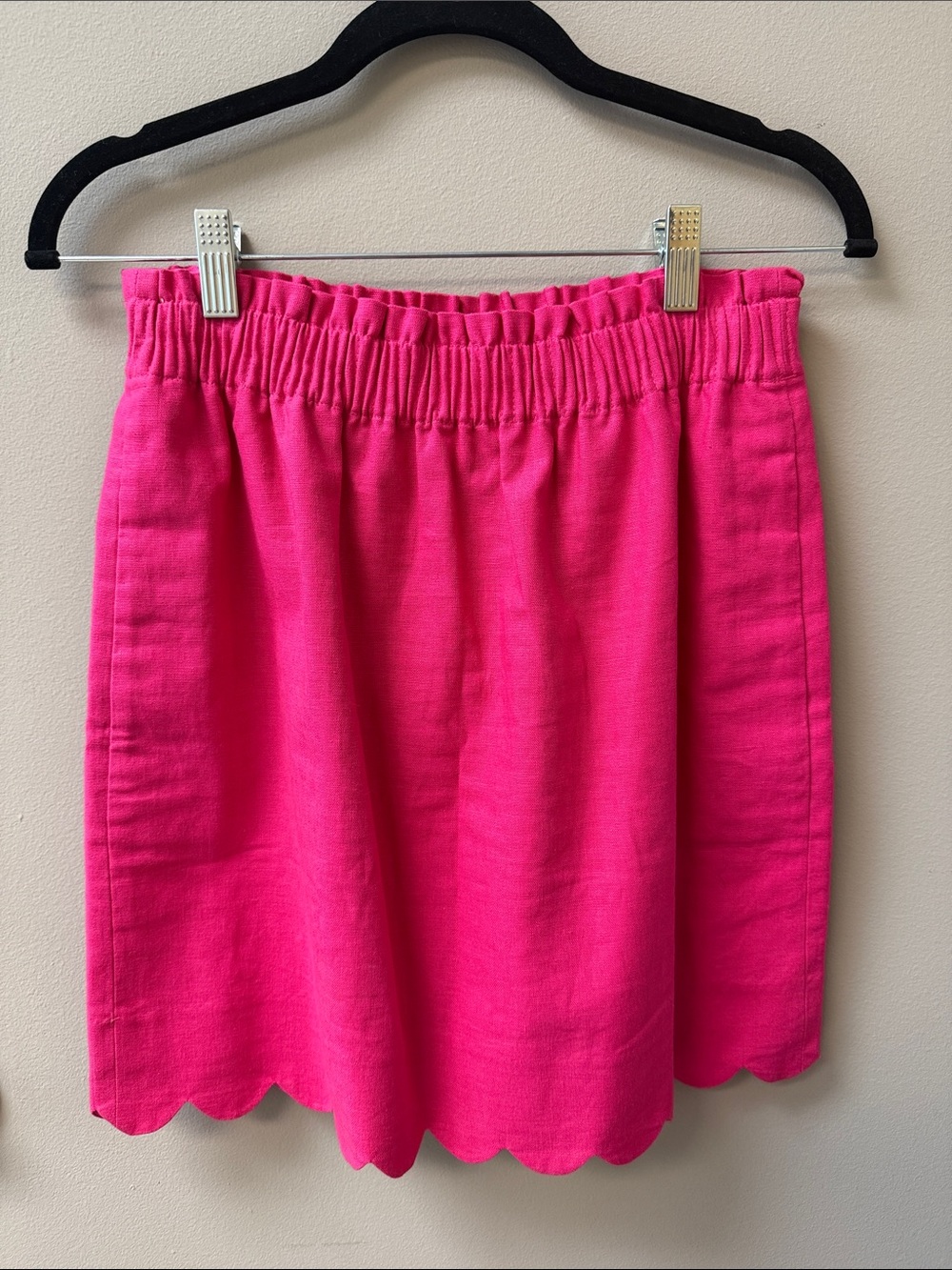 J. Crew Hot Pink Scallop Hem Skirt - Size 2